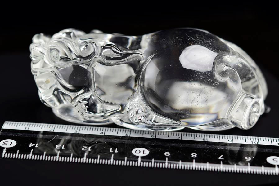 楽天市場】◇蓄財・招財◇ 天然 水晶 貔貅 ヒキュウ 彫刻 置物◇最上級