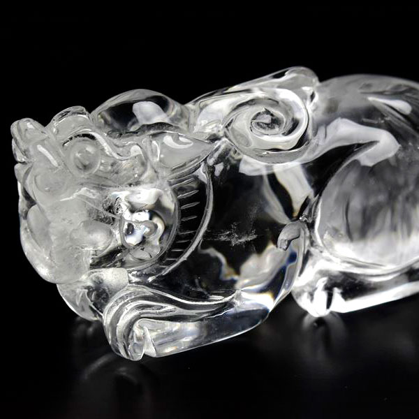 楽天市場】◇蓄財・招財◇ 天然 水晶 貔貅 ヒキュウ 彫刻 置物◇高品質