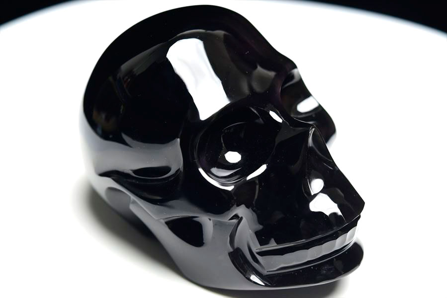 楽天市場】レインボー オブシディアン スカル 髑髏 置物【約752.5g