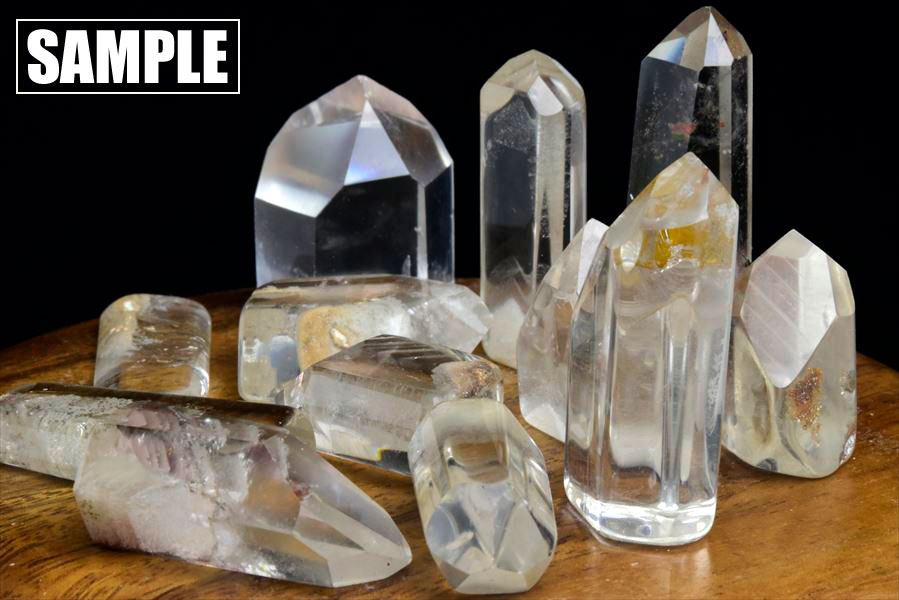 楽天市場】天然水晶 ファントム水晶 ミニ ポイント 六角柱 アソート