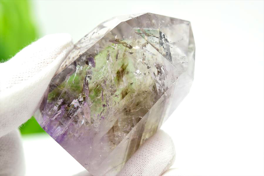 楽天市場】アメジスト ファントム ポイント 六角柱 【約85.4g