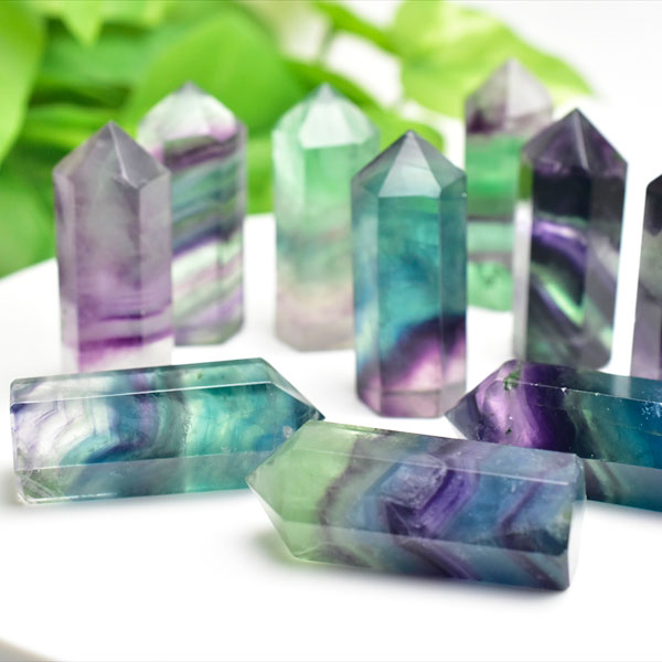 楽天市場】フローライト AAAA ポイント 六角柱【約35g前後】□マルチ