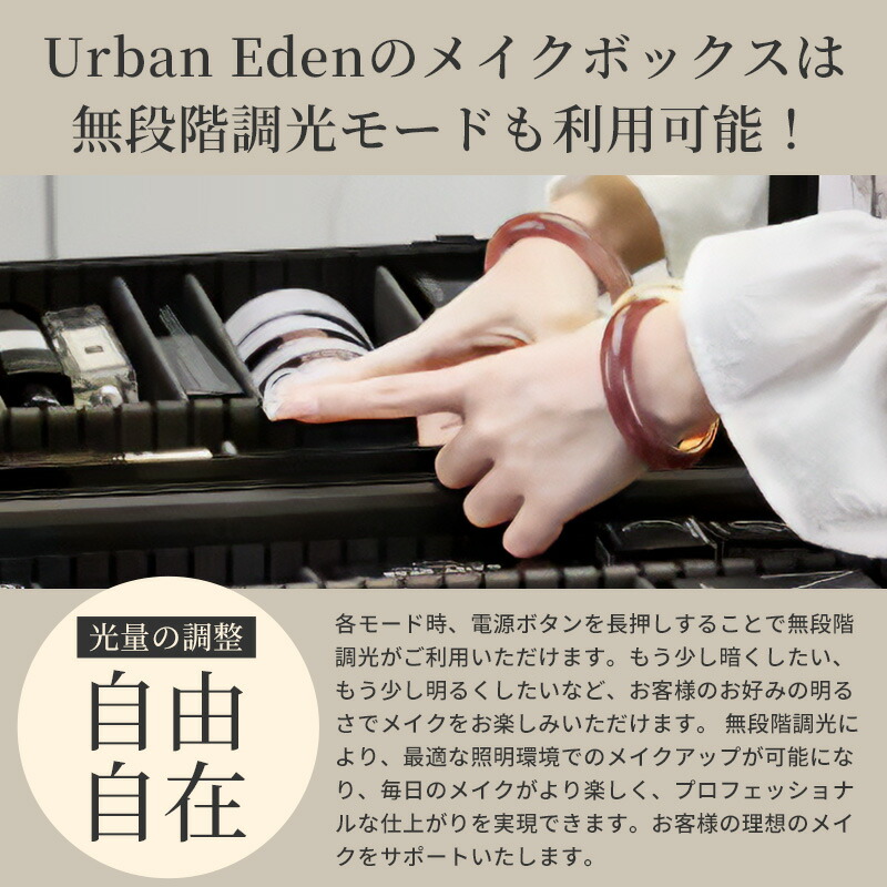 楽天市場】メイクボックス 鏡付き 鏡つき 大容量 ライト付き 持ち運び