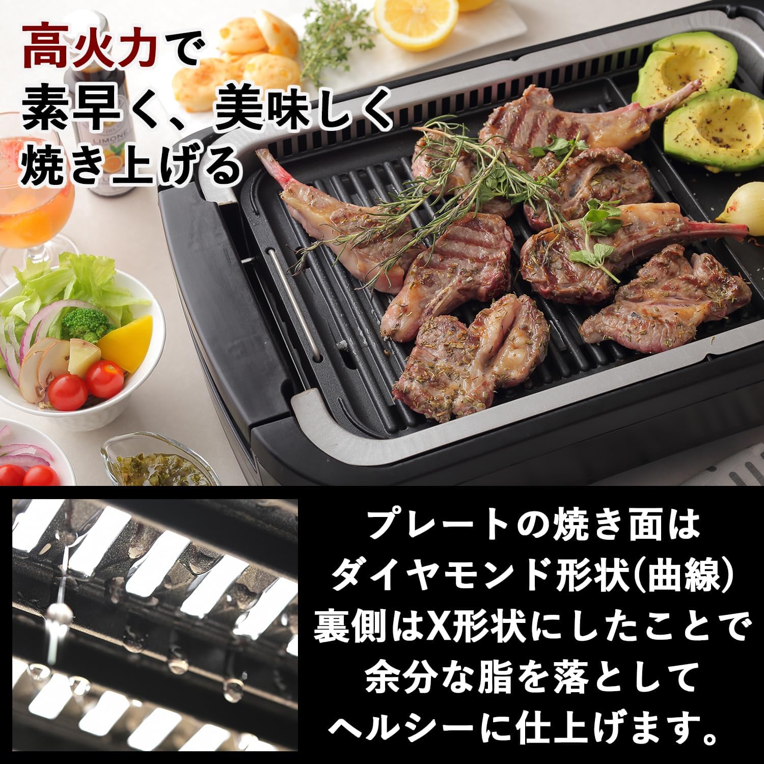 楽天市場】山善 煙の少ない 焼肉プレート XGRILL PREMIUM ワイドサイズ