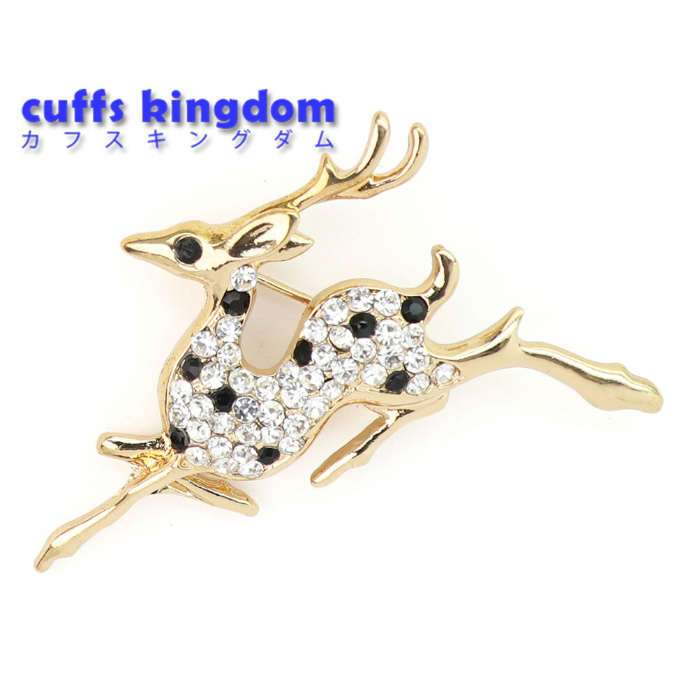 楽天市場】オーストリア スワロフスキー トナカイ リース ブローチ