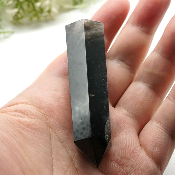 楽天市場】モリオン ポイント 原石 チベット産 黒水晶 天然石