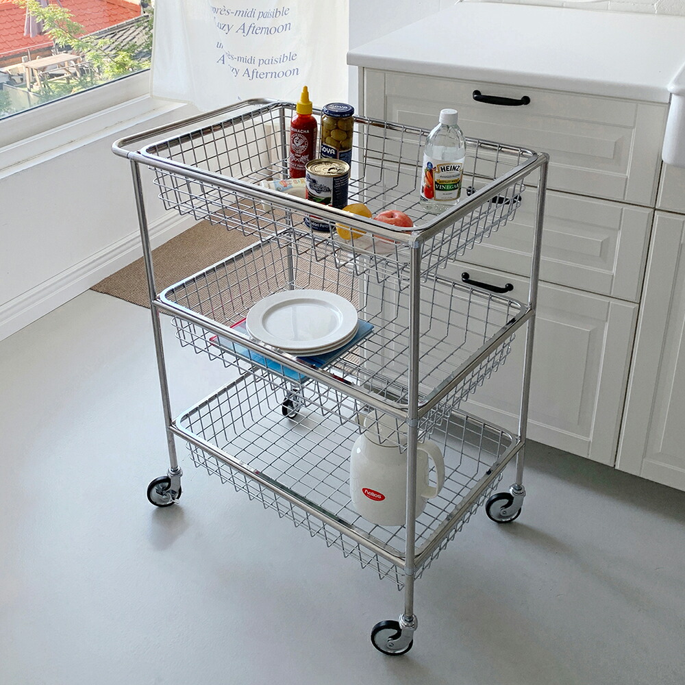 楽天市場】O'gre オグレ モジュール家具3段トロリー 韓国インテリア