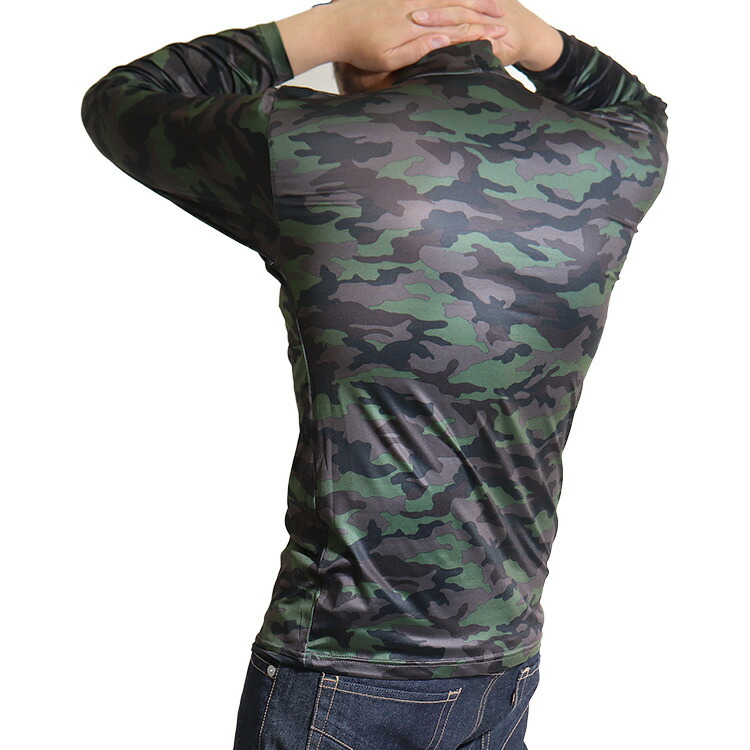 楽天市場】カモフラ柄 速乾 DRY ハイネックシャツ メンズ 春夏 迷彩柄