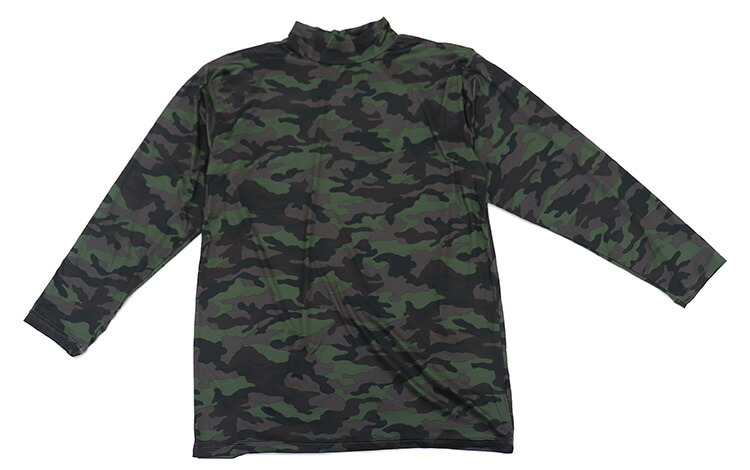 楽天市場】カモフラ柄 速乾 DRY ハイネックシャツ メンズ 春夏 迷彩柄