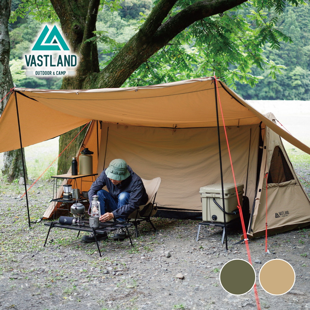 楽天市場】VASTLAND TCパップテント ソロ 1人用 軍幕 6WAYスタイル