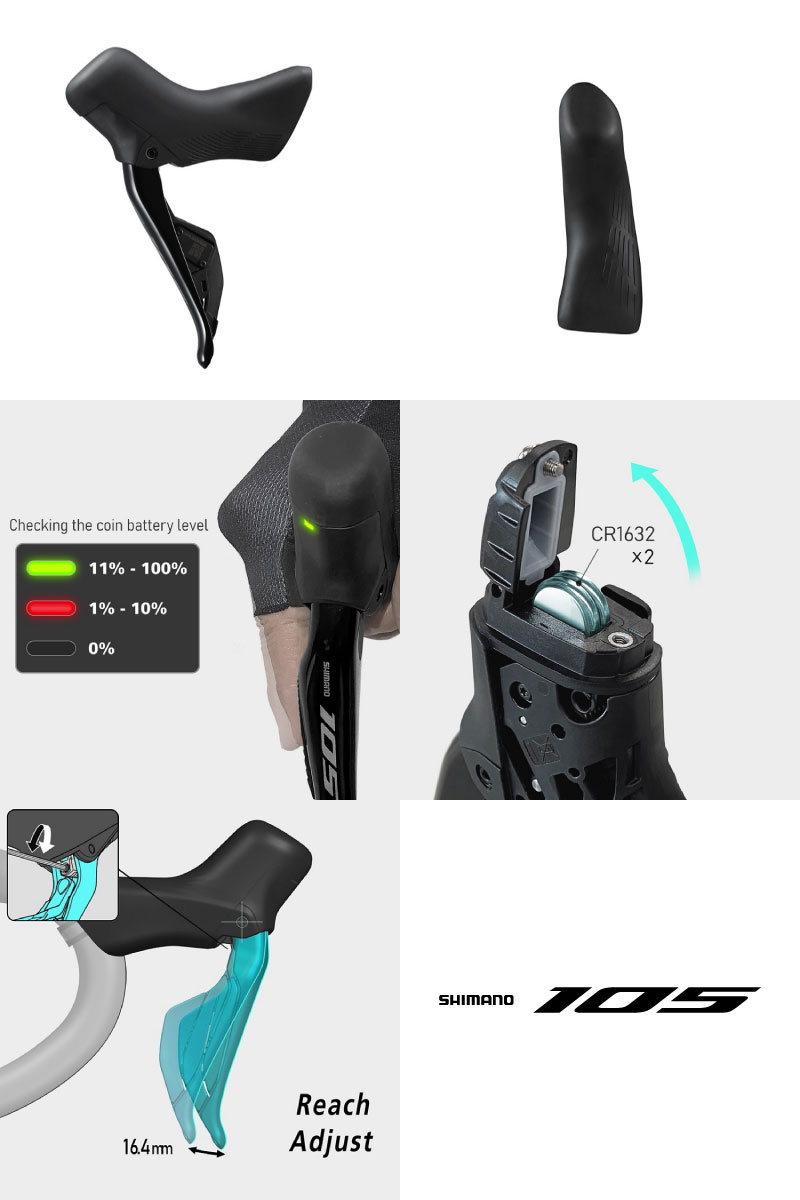 楽天市場】SHIMANO シマノ 105 Di2 ST-R7170 右レバーのみ デュアル