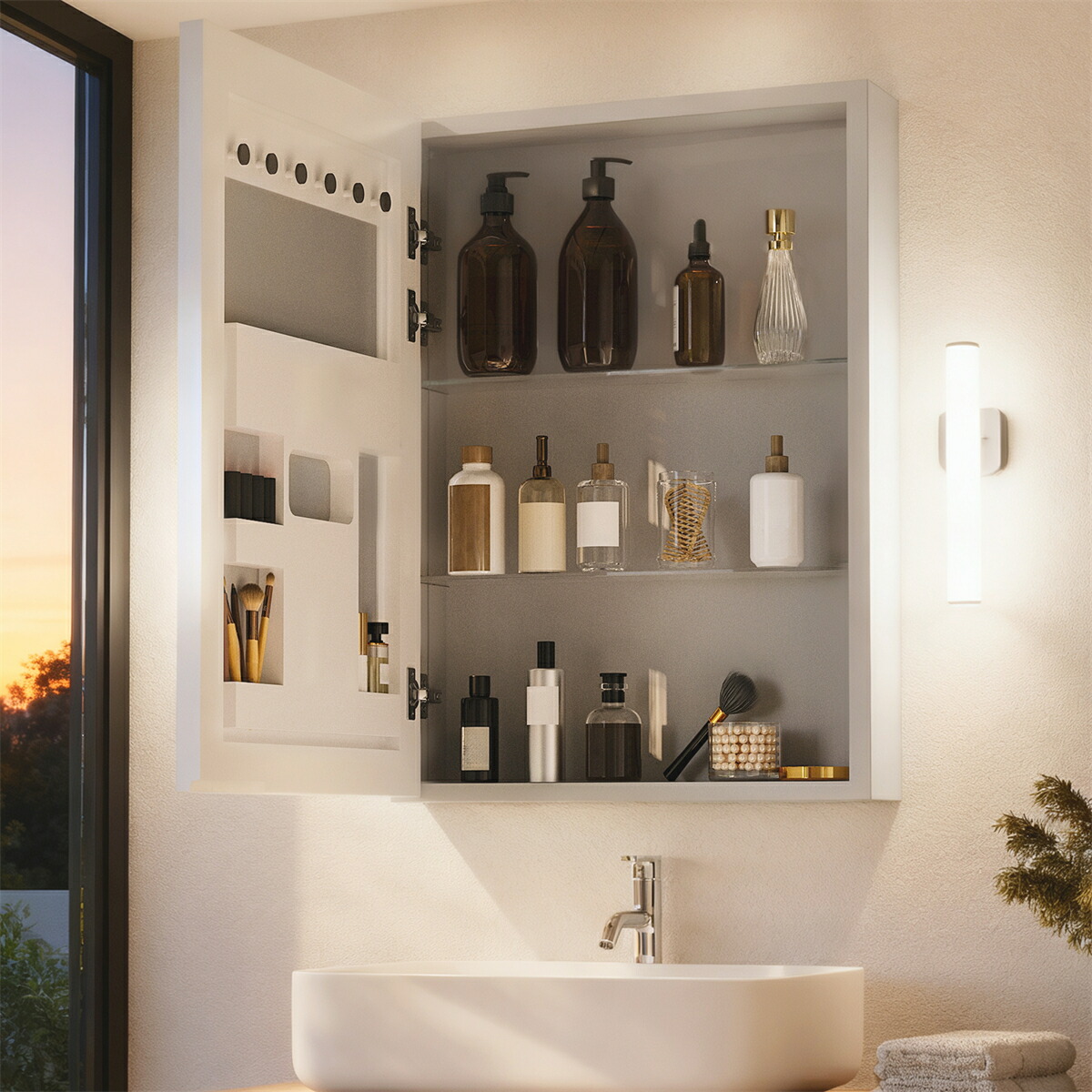 楽天市場】LUVODI ミラーキャビネット 洗面 幅50×高さ70×奥行12cm