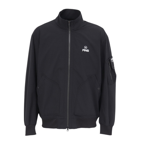 新品タグ付】PING ゴルフ ブルゾン Mサイズ コーデュラ素材 撥水 黒