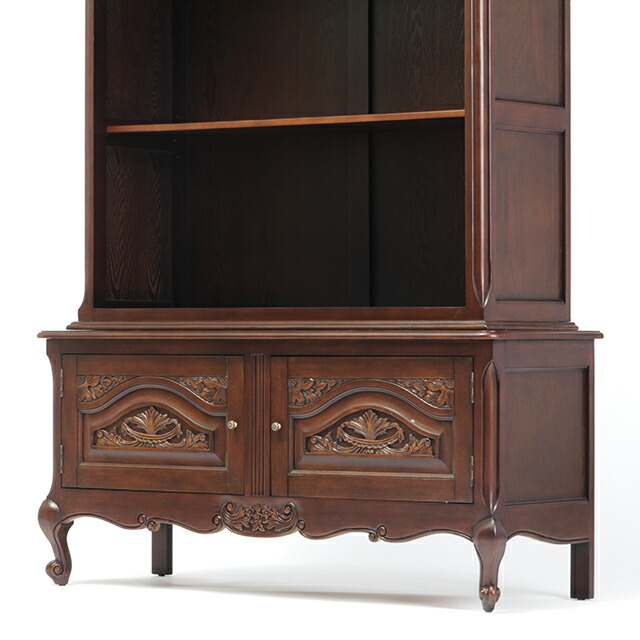 楽天市場】ロココ調家具 オープンブックケース キャビネット