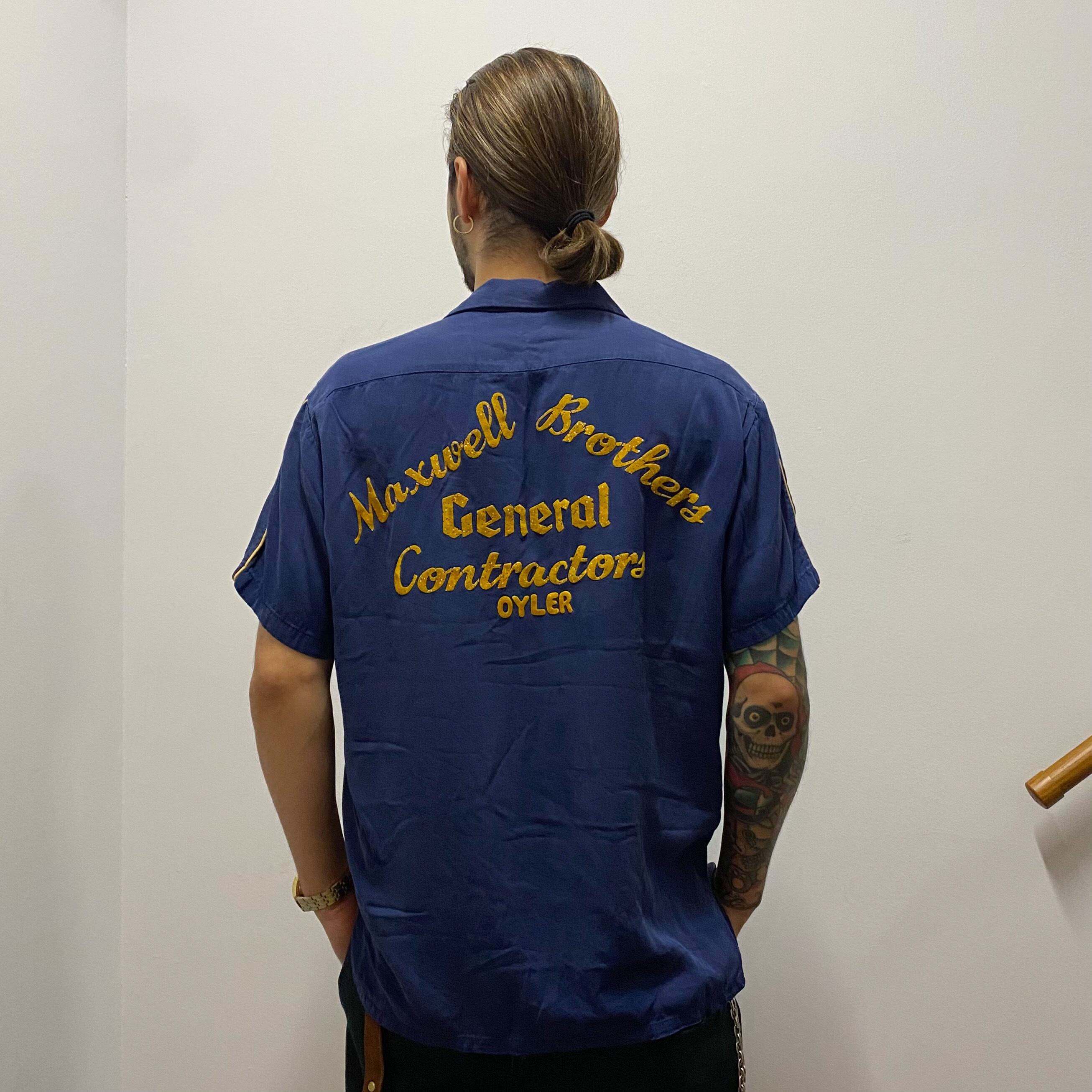 楽天市場】50's Air-Flo Frocky Print Bowling Shirt M / エアフロー