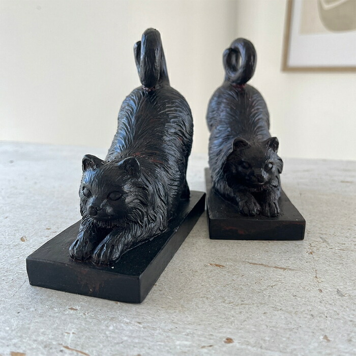 楽天市場】ブックエンド ブックスタンド 本立て 猫 ねこ ネコ キャット