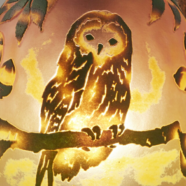 楽天市場】テーブルライト ふくろう フクロウ 梟 ランプ ガラスランプ