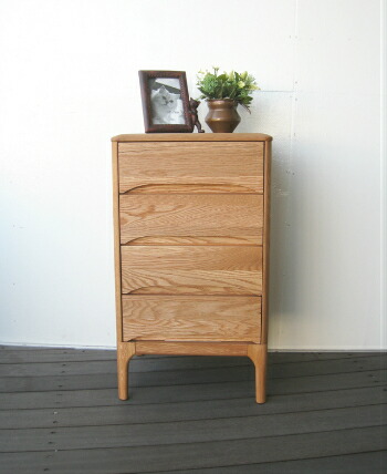 楽天市場】チェスト おしゃれ 電話台 花台 4段チェスト オーク無垢