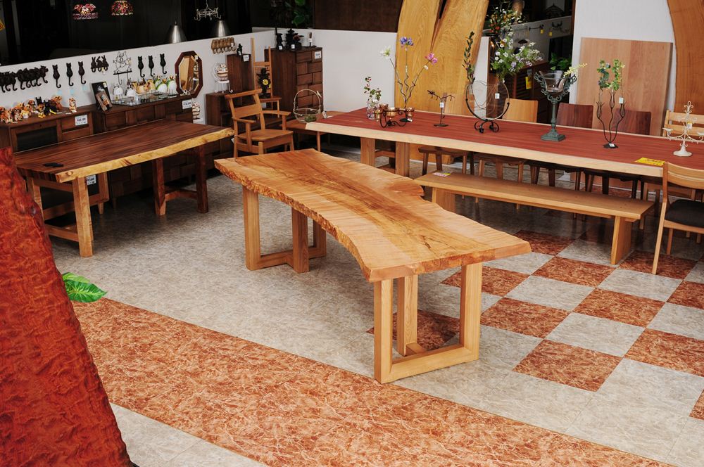 楽天市場】一枚板テーブル 一枚板 無垢 座卓 手作り 楓 かえで カエデ