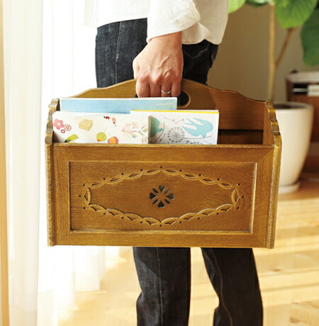 楽天市場】マガジンラック 木製 おしゃれ アンティーク 北欧 スリッパ