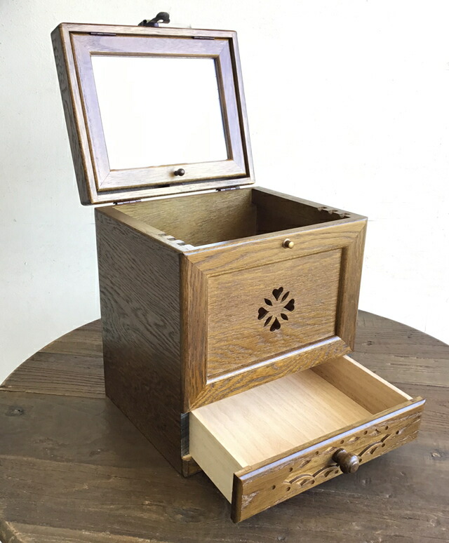 楽天市場】メイクボックス 木製コスメボックス アンティーク おしゃれ