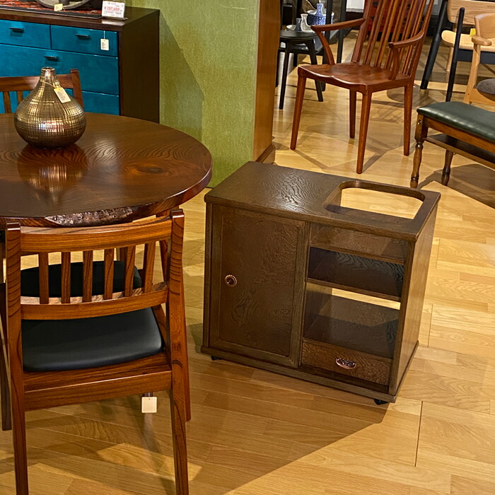 楽天市場】キャスターワゴン ワゴン 日本製 国産家具 和風ポットワゴン