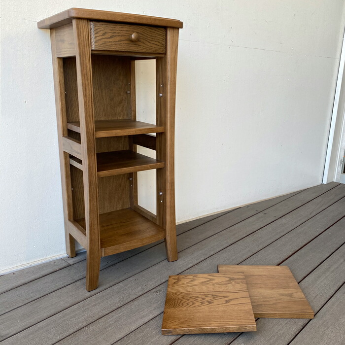 楽天市場】ラック スリッパラック 電話台 FAX台 小物入れ 木製 天然木