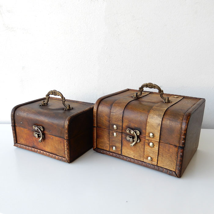 楽天市場】トランクボックス ウッドボックス 2個セット ビンテージ