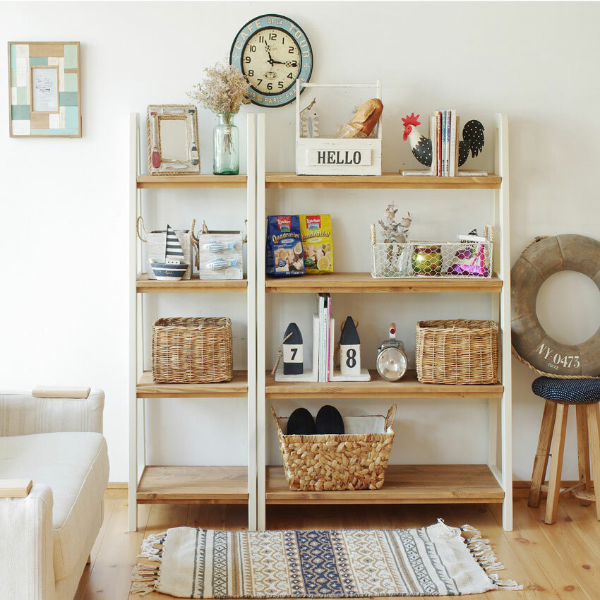 楽天市場】オープンシェルフ 木製シェルフ 木製 パイン材 コンパクト