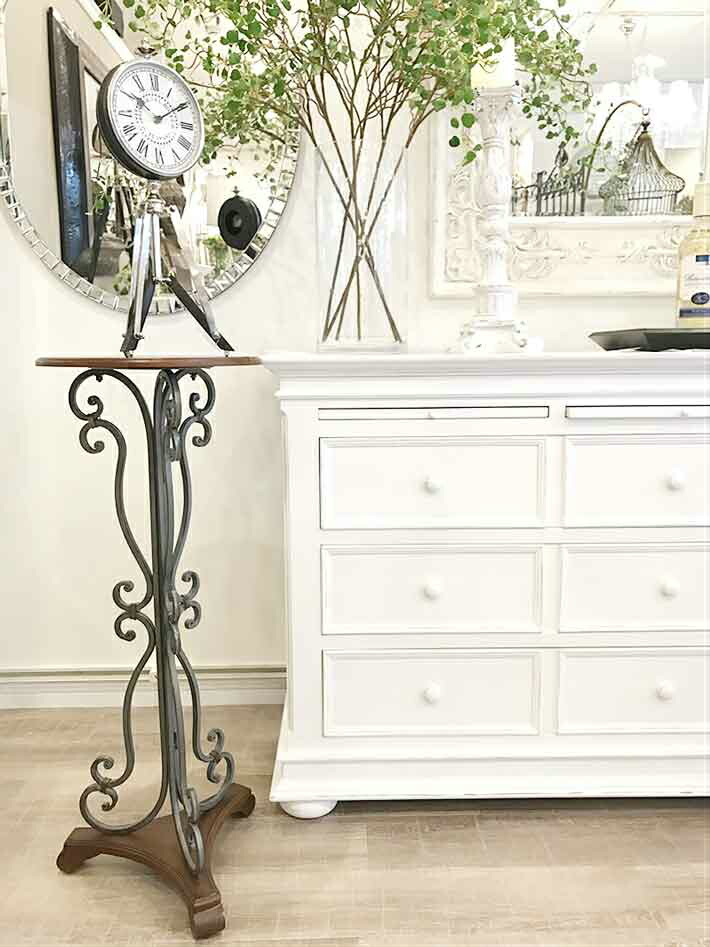 楽天市場】花台 台 サイドテーブル おしゃれ 木製天板 アイアン