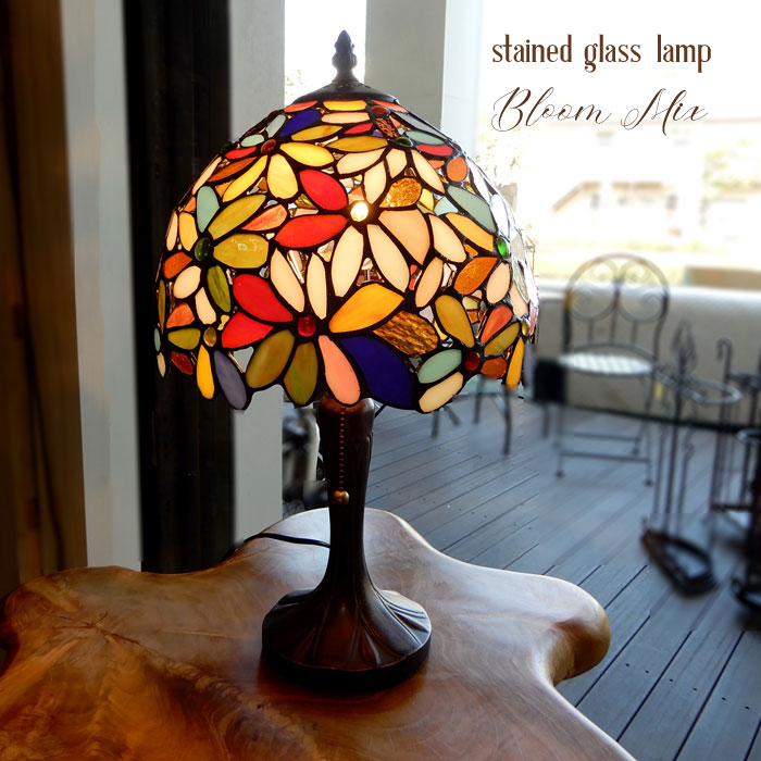 楽天市場】ステンドグラスランプ ステンドランプ おしゃれ 花 フラワー