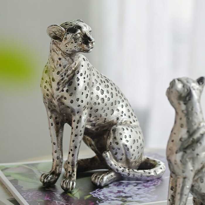 楽天市場】豹の置物 置物 ヒョウ 風水 おしゃれ インテリア オブジェ