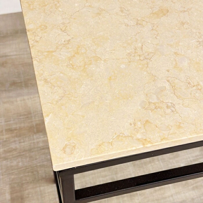 楽天市場】サイドテーブル 大理石 アイアン ガラス コンソール 花台