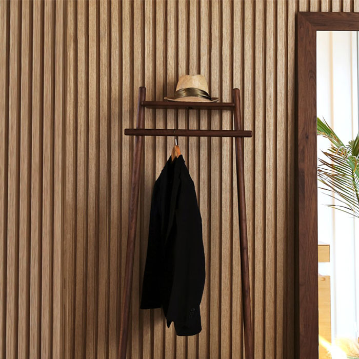 楽天市場】ハンガーラック ポールハンガー 木製 ウォールナット無垢
