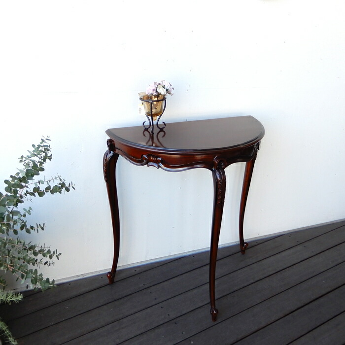 楽天市場】コンソール 花台 電話台 マホガニー コンソールテーブル