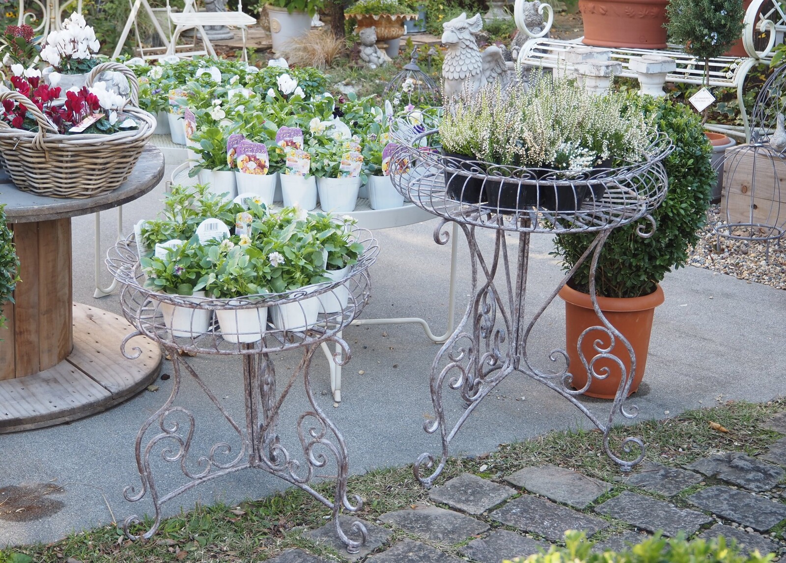 楽天市場】プランタースタンド 花台 フラワーディスプレイテーブル