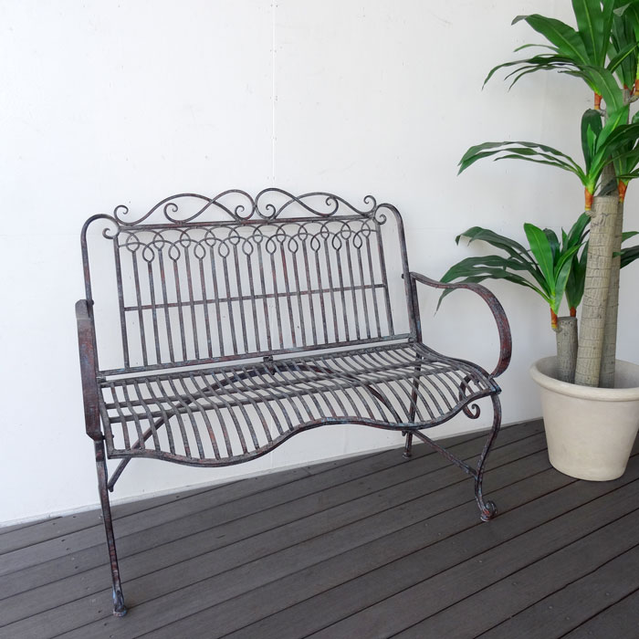 楽天市場】ベンチ ガーデンベンチ アイアン アンティーク調 ガーデン