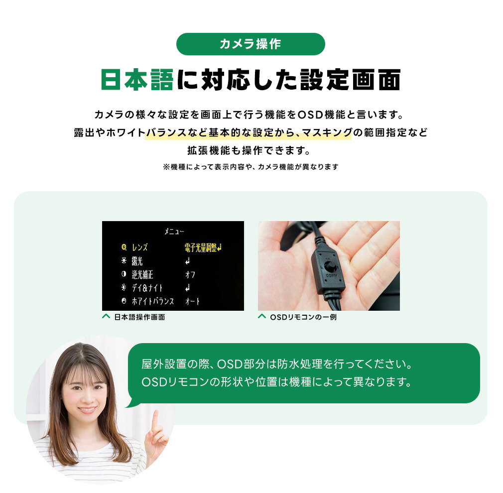 楽天市場】防犯カメラ 監視カメラ 548万画素AHDマルチシリーズ 屋内