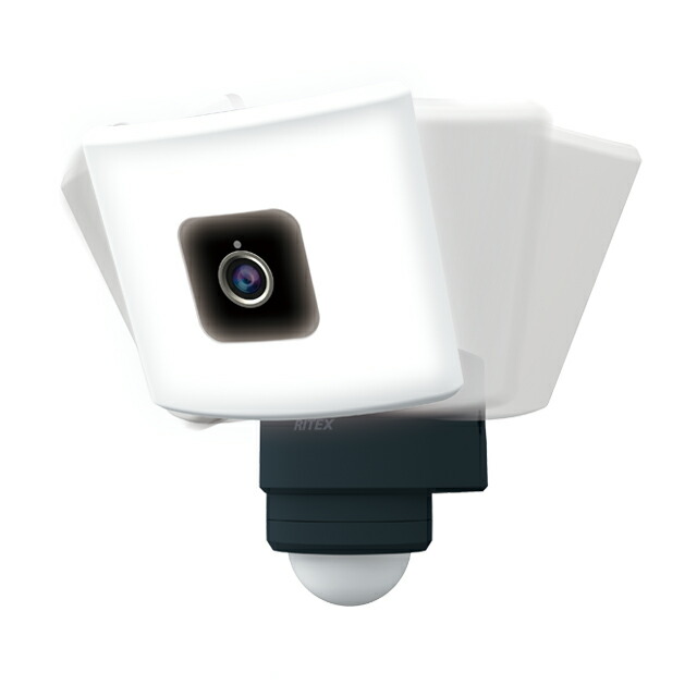 楽天市場】ムサシ RITEX 追尾式LEDセンサーライト Wi-Fiカメラ