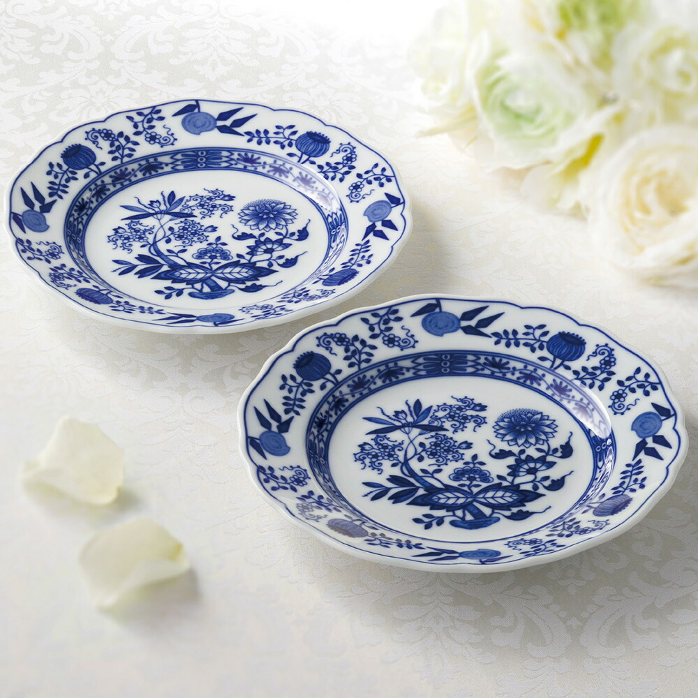 楽天市場】フッチェンロイター ブルーオニオンプレート19cmペア