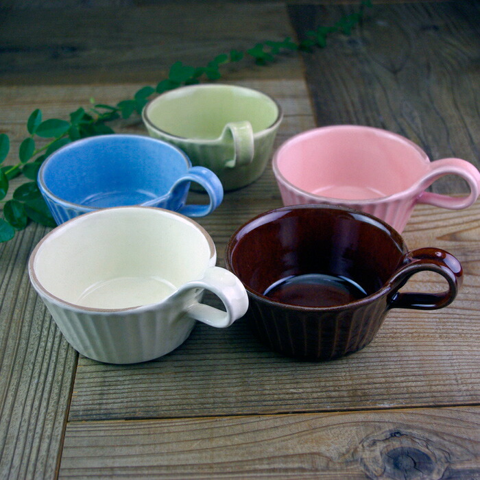 楽天市場】【max30%offクーポンあり】益子焼【スープカップ5色セット