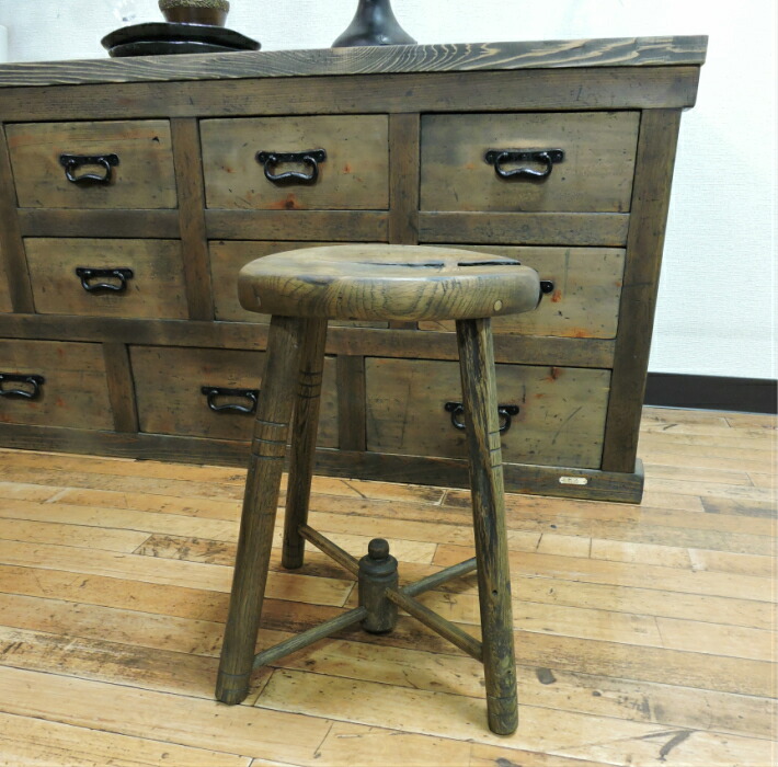 楽天市場】【あっ懐かしい レトロ感】古民具 スツール 木製 丸