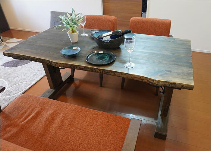 楽天市場】古材 テーブル アンティーク ダイニングテーブル 無垢材