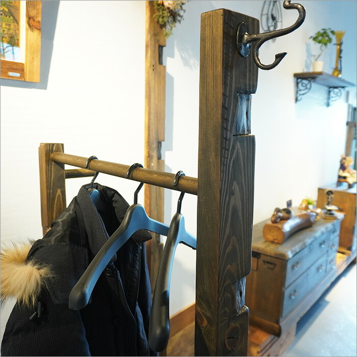 楽天市場】まるでセレクトショップのような雰囲気 古材 ハンガーラック