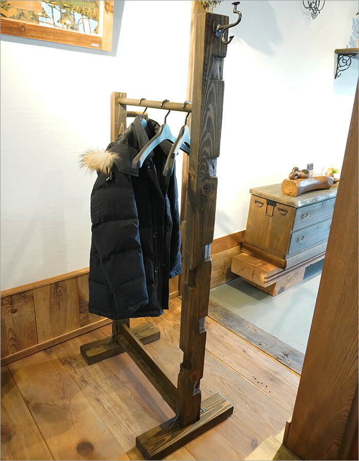 楽天市場】まるでセレクトショップのような雰囲気 古材 ハンガーラック