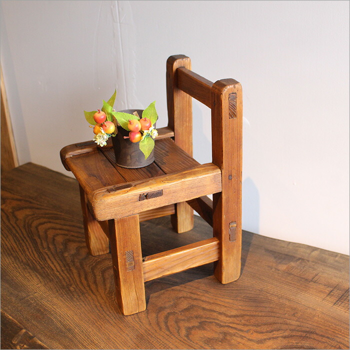 楽天市場】小さい木の椅子 アンティーク チェア 椅子 イス スツール