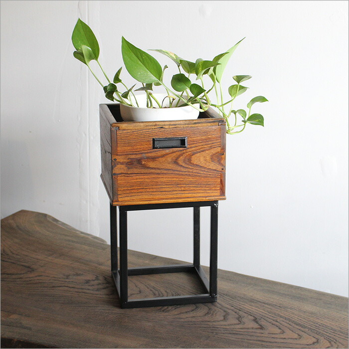 楽天市場】手あぶり箱 火鉢 木箱 アンティーク 花台 木製 プランター