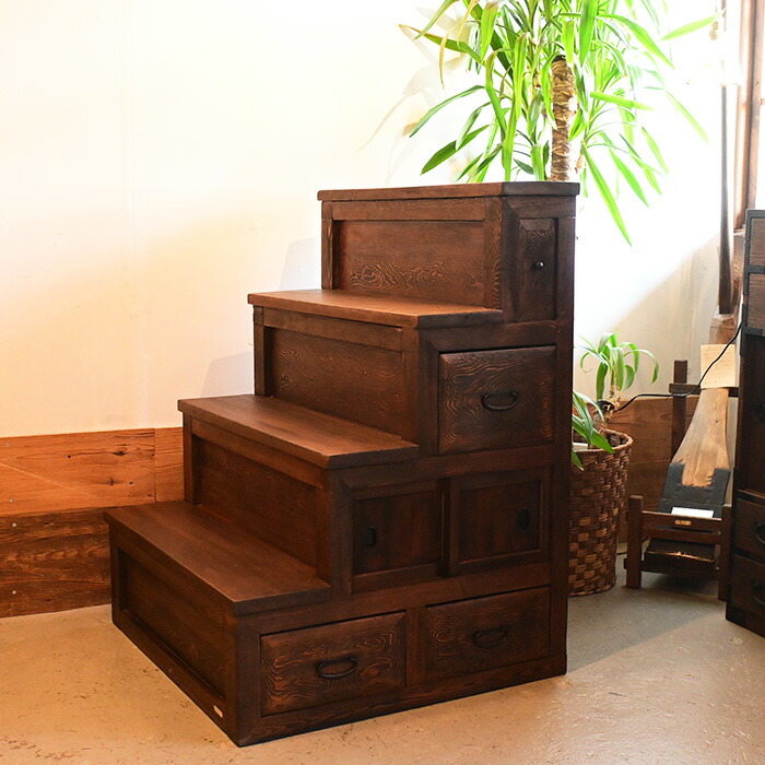楽天市場】和箪笥 階段箪笥 リメイク収納家具 一点物 アンティーク家具