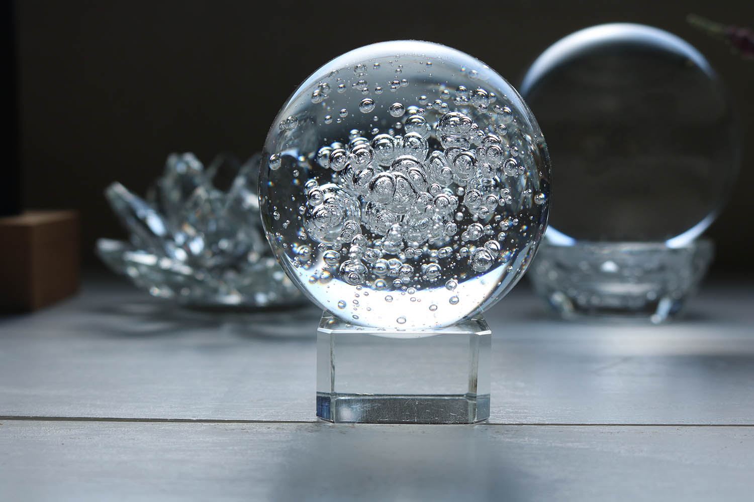 楽天市場】幻想的な置物 ガラスボール オブジェ 文鎮 楽天 人気 お洒落