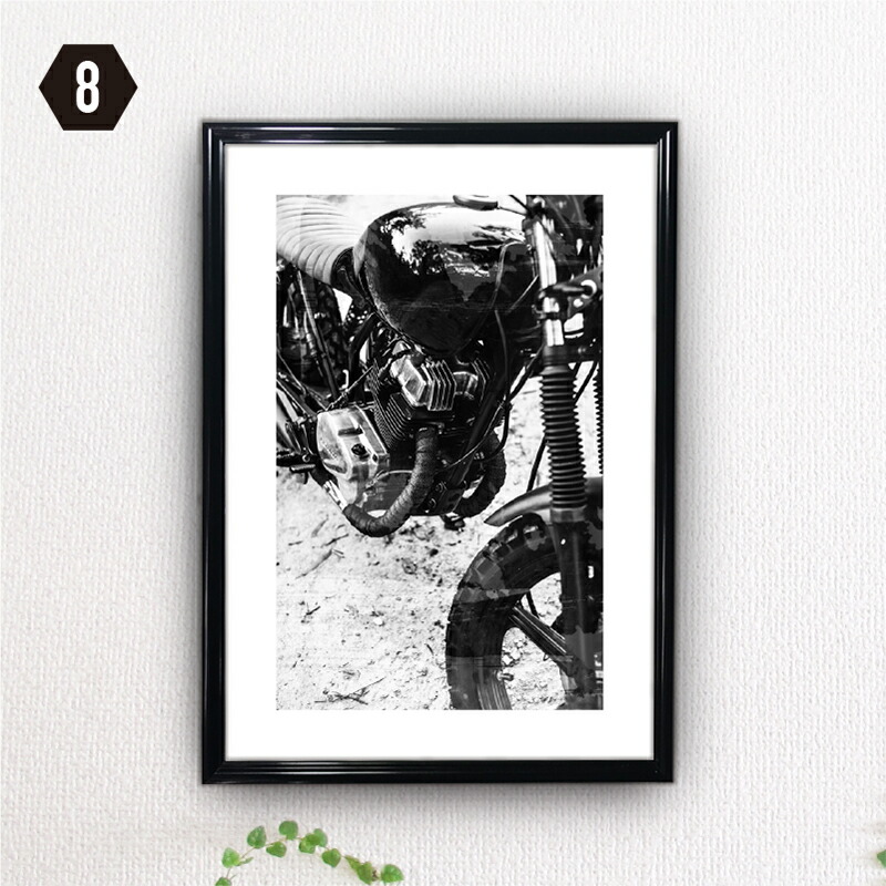 楽天市場】お得な5枚 セット 【フレーム付 アートポスター Motorcycles